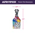 Afropick Anti Static Plastic Black Hair Pick for Natural Curly Long Thick Hair - Thumbnail 2