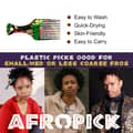 Afropick Anti Static Plastic Black Hair Pick for Natural Curly Long Thick Hair - Thumbnail 3