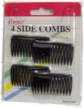4 Basic Side Comb Hold Hair Woman Girl Hair Accessories Color Black - Thumbnail 1