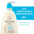 Aveeno Baby Daily Moisture Gentle Body Wash Shampoo With Oat Extract 2 In 1 - Thumbnail 2