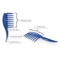Kazmaleje Wide Tooth Hair Comb for Detangling Curly Coily Kinky Hair | Reduces - Thumbnail 2