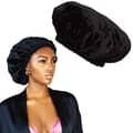 Hair Bonnet for Thick Natural Curly Hair | No Slip No Stain Satin Velvet Sleep - Thumbnail 1