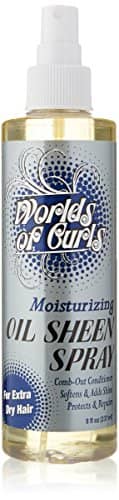 Worlds of Curls Comb Out Conditioner Oil Sheen Moisturizer Extra Dry Hair 8 oz - Thumbnail 3