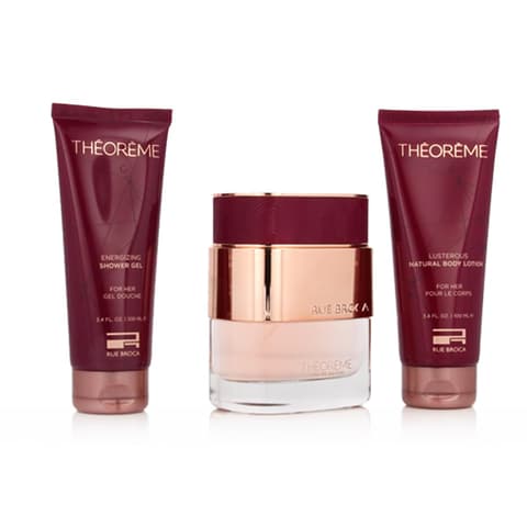 AFNAN RUE BROCA THEOREME FEMME L 3PCSET 3.4 EDP SPRAY / 3.4 BL / 3.4 S.GEL *DISPLAY BOX* *x* **SHOW SPECIAL** (Set)