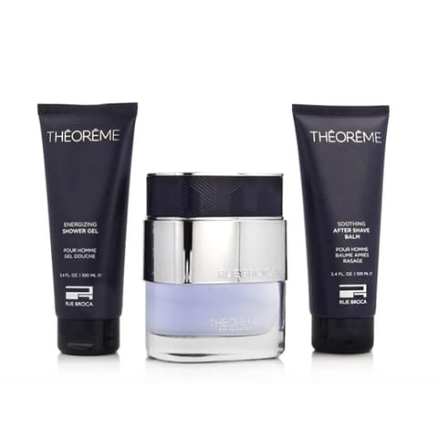AFNAN RUE BROCA THEOREME HOMME M 3PCSET 3.0 EDP SPRAY / 3.4 BL / 3.4 S.GEL *DISPLAY BOX* *x* **SHOW SPECIAL** (Set)