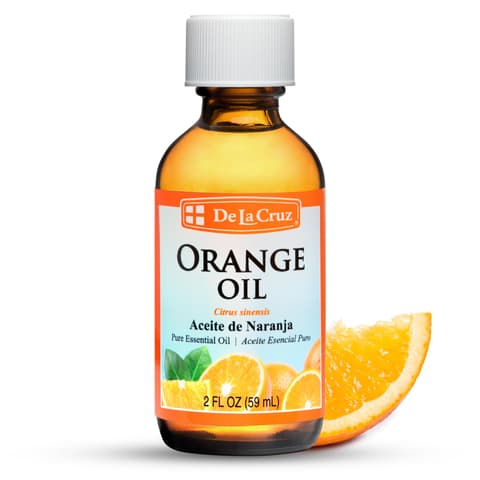 De la Cruz Pure Orange Oil 100% Pure Cold Pressed Orange Essential Oil for
