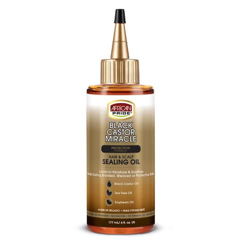 African Pride Black Castor Miracle Hair Scalp Sealing Oil Hair Oil With Black