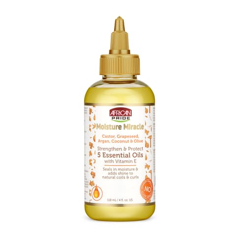 African Pride Moisture Miracle 5 Essential Hair Oils With Vitamin E | Moisture