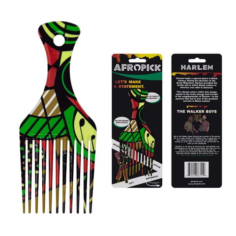 Afropick Anti Static Plastic Black Hair Pick for Natural Curly Long Thick Hair