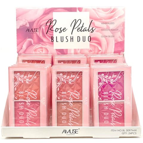 (24-pack) Amuse Rose Petals Blush Duo