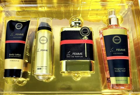 Armaf Le Femme 4pc Set For Women EDP Body Spray 3.4 oz