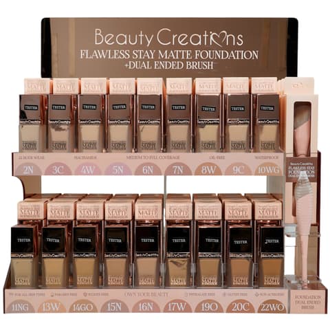 (90-pack) Beauty Creations Flawless Stay Matte Foudation + 18 Tester