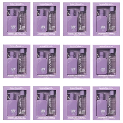 (12-pack) Beauty Creations - Leading You On Fragrance Body Lotion and Mist Set, Vitamin E, 250 ml, 8.4 oz