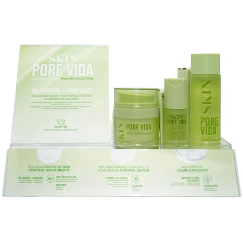 (18-pack) Beauty Creations - Skin Pore Vida 10% Niacinamide Sebum Control Moisturizer, Oil Control, 50 ml/1.6 fl oz
