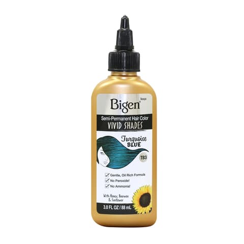 Bigen Vivid Shades Semi Permanent Hair Color Turquoise Blue