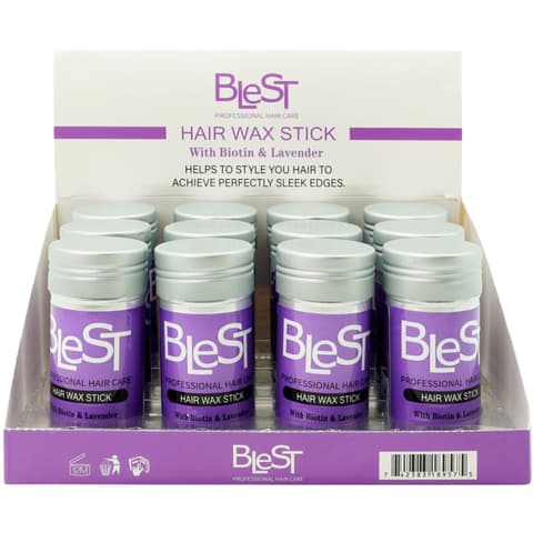 (12-pack) Blest Hair Wax Stick with Biotin 2.7oz 75g