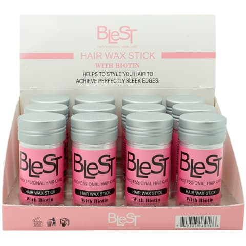 (12-pack) Blest Hair Wax Stick with Biotin 2.7oz 75g