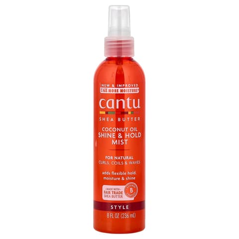 Cantu Coconut Oil Shine Hold Mist With Shea Butter for Natural Hair 8 Fl Oz