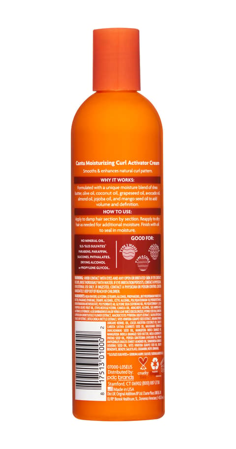 Cantu Shea Butter Moisturizing Curl Activator Cream . Ivory 12 oz