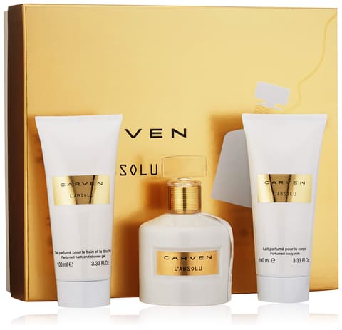 CARVEN L'ABSOLU(W)3PC SET(3.3oz EDP, 3.3oz Body Milk, 3.3oz Bath & Shower Gel)(LI)