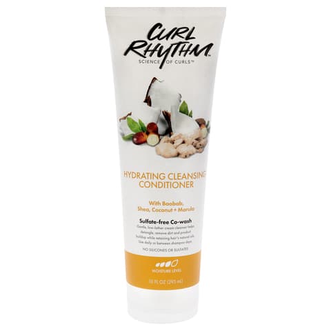 Curl Rhythm Hydrating Cleanser Conditioner Co Wash With Shea Marula and Coconut
