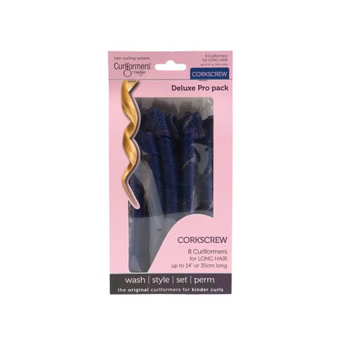 8 Corkscrew Heatless Hair Curlers By Curlformers Corkscrew Curls Deluxe Top Up