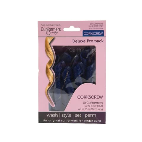 10 Corkscrew Heatless Hair Curlers By Curlformers Corkscrew Curls Deluxe Top Up