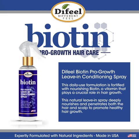 Difeel Elevated Biotin Pro Growth Leave In Conditioning . 8 oz