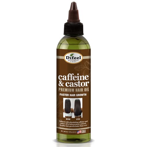 Difeel Caffeine Castor Hair Oil 8 oz