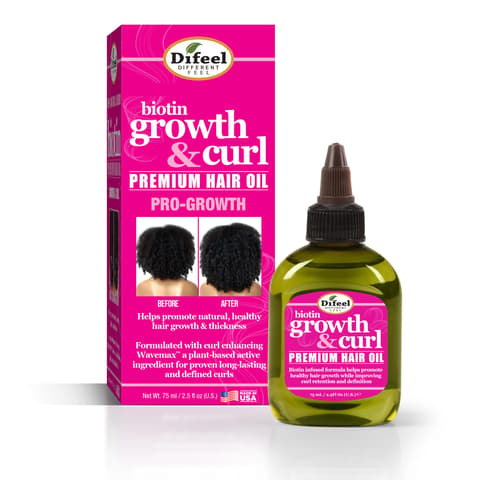Difeel Biotin Growth Curl Hair Oil . 2.5 oz
