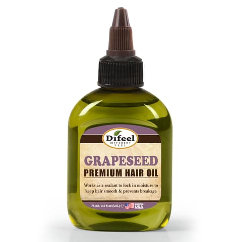 Difeel Grapeseed Hair Oil . Natural Grapeseed Oil for Hair 2.5 oz
