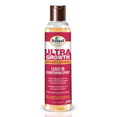 Difeel Ultra Growth Basil Castor Hair Oil Leave In Conditioning . 6 oz