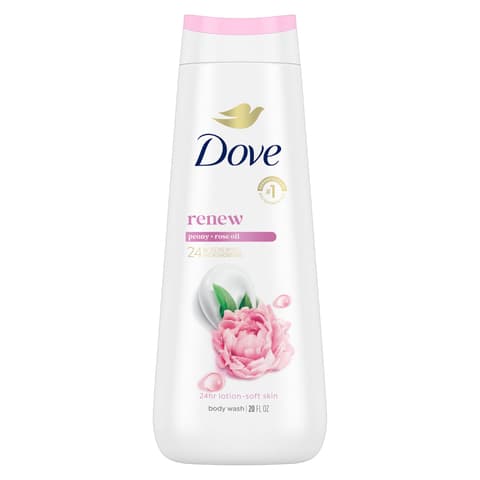 Dove Body Wash Renew Peony Rose Oil for 24hr Lotion Soft Skin Moisturizing Skin