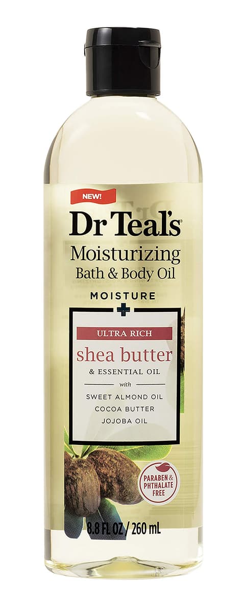 Dr Teal's Moisturizing Bath Body Oil With Shea Butter Almond Oil 8.8 Fl Oz