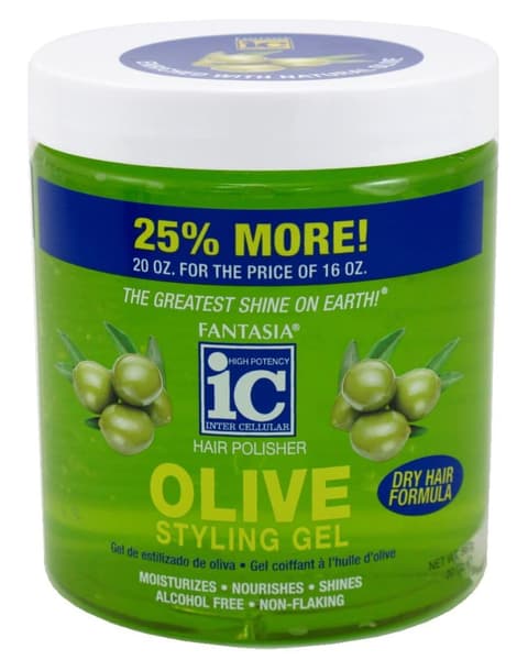 Fantasia Gel Bonus Olive Oil Dry Hair Formula Styling Gel 20 oz