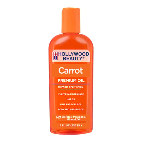 Hollywood Beauty Carrot Hair Oil Bottle Hair Scalp Skin Nail Massage Oil Helps