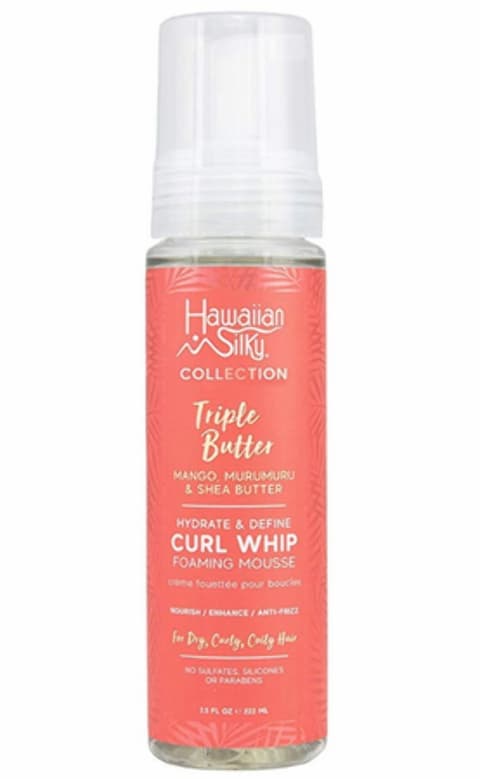 Hawaiian Silky Triple Butter Hydrate and Define Curl Whip Foaming Mousse Bottle