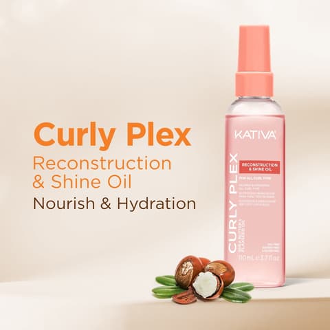 Kativa Curly Plex Reconstruction Shine Oil 3.7 oz