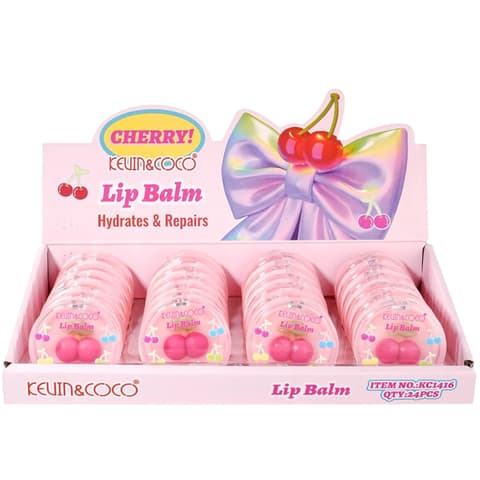(24-pack) Kevin & Coco Cherry Lip Balm