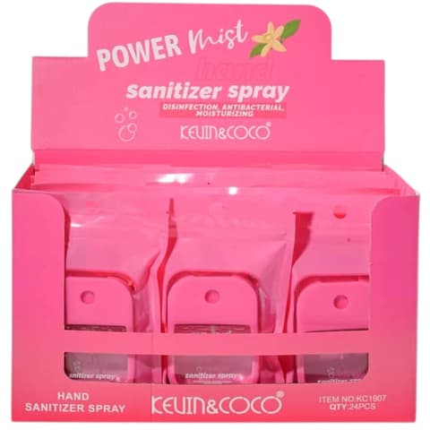 (24-pack) Kevin & Coco Hand Sanitizer Spray Vanilla