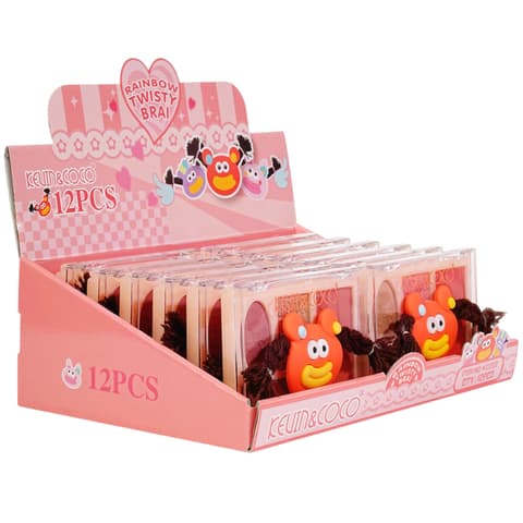 (12-pack) Kevin & Coco Rainbow Twisty Brai Orange