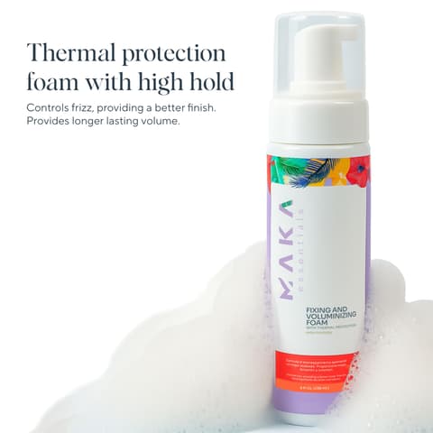 Maka Fixing Volumizing Hair Mousse Strong Hold Styling Foam for All Hair Types