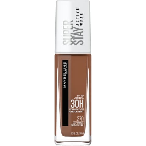 (12-pack) Maybelline Super Stay Full Coverage Liquid Foundation Active Wear Makeup, Up to 30Hr Wear, Transfer, Sweat & Water Resistant, Matte Finish, Deep Bronze, 1 Count