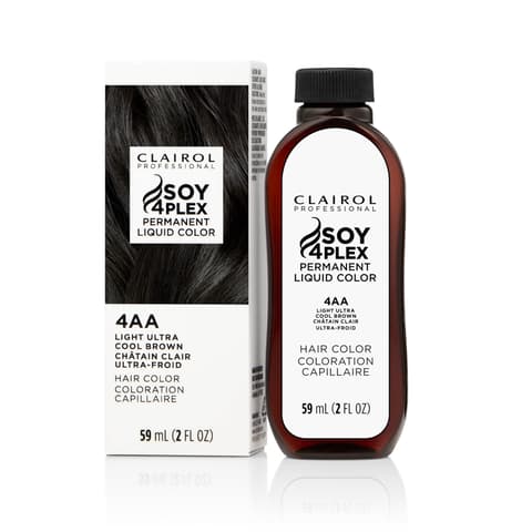 Clairol Professional Permanent Liquicolor 4aa Med Ultra Cool Brown . Packaging