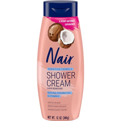 Nair Sensitive Formula Shower Cream Quick and Easy Hair Removal Cream With