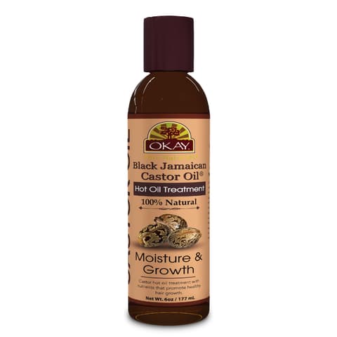 Okay 100% Natural Black Jamaican Castor Hot Oil Hair Treatment Castor Oil for
