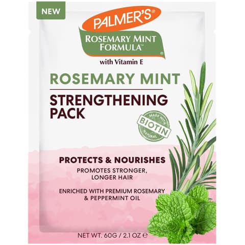 Palmer's Hair Mask Rosemary Mint Strengthening Pack Promotes Stronger Longer