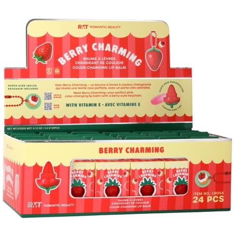 (24-pack) Romantic Beauty Berry Charming Color Changing Lip Balm