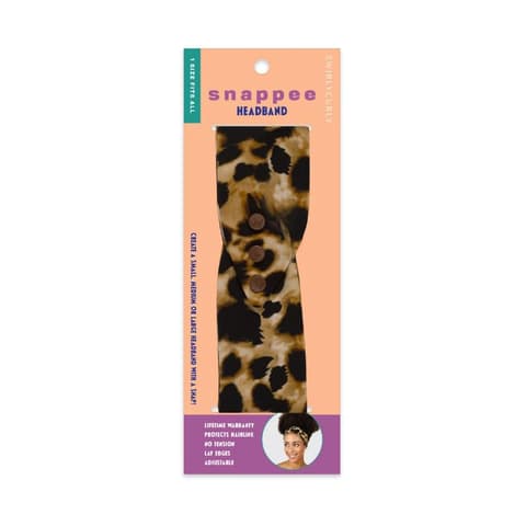 Women’s Fashion Headband for Natural Curly Hair | No Slip 3 Snap Adjustable