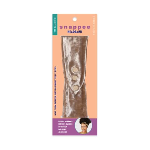 Swirlycurly Women’s Fashion Headband for Natural Curly Hair | No Slip 3 Snap